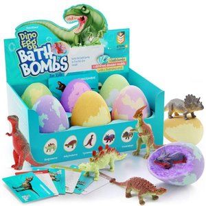 Dino Egg Bath Bombs for Kids -Easter Kids Bath Bomb with Surprise Inside -Toys